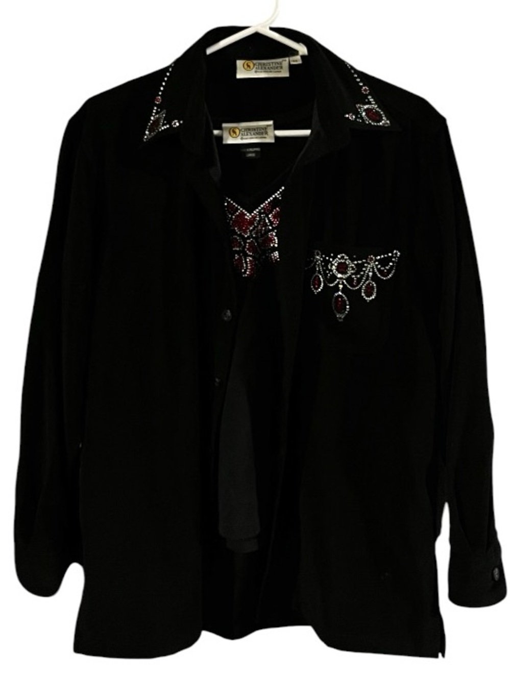EUC Christine Alexander button up & shirt bundle Size M